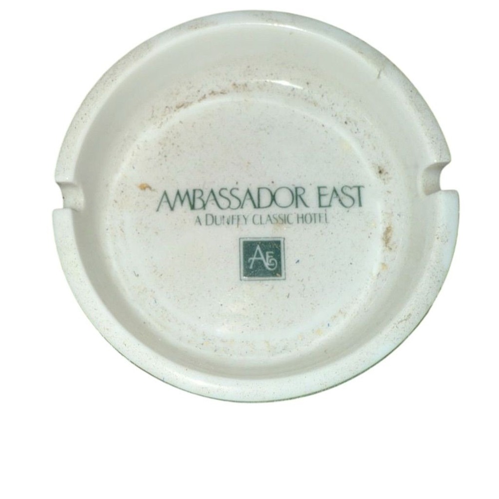 Vintage Ambassador East Hotel Collectible Ashtray Dunfey Classic